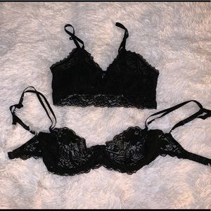 Two black bras/bralette